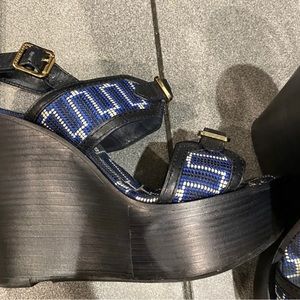 Used Tory Burch Platform Retro Sandal